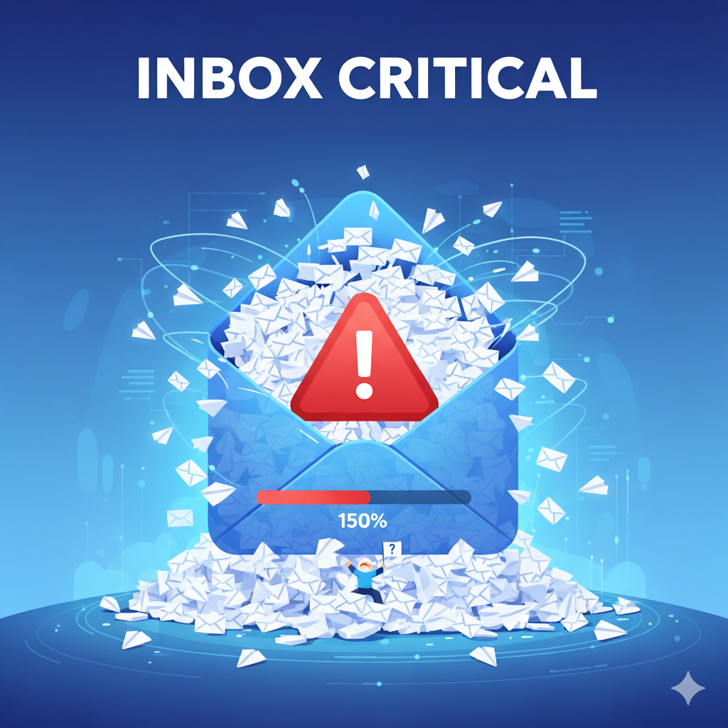 Inbox Critical — overflowing email warning